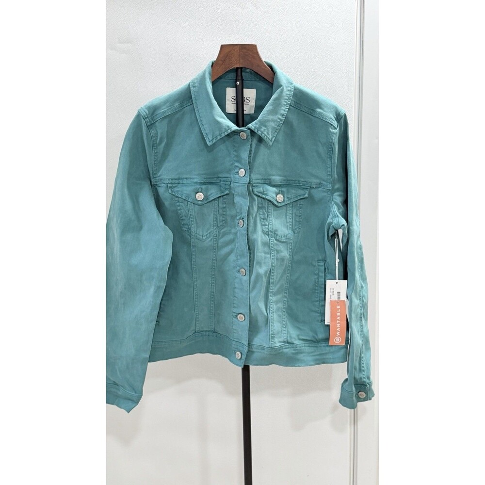 Seventy Eight and Sunny SEAS Women’s Tencel Denim Jacket Teal Turquoise L NWT